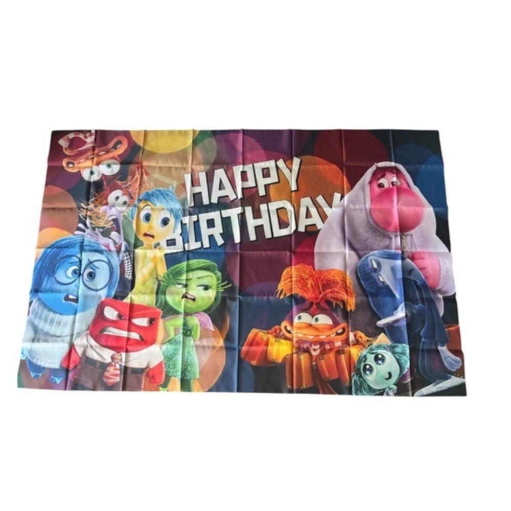 Inside Out Happy Birthday Party Backdrop